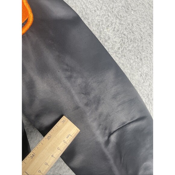 VTG 90s Baltimore Orioles Satin Bomber Varsity Jacket Mens Small Black MLB - Picture 3 of 16